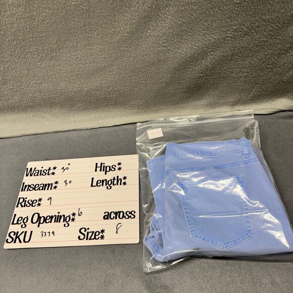 J McLaughlin Jeans Periwinkle Blue Womens 8 (30x30 ACTUAL) Coastal Denim - Picture 8 of 8